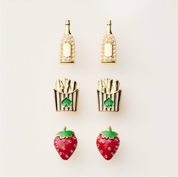 Kate Spade New York x Target Novelty Stud Earrings– 3 Pair Set, Exclusive-NWT - Picture 1 of 10